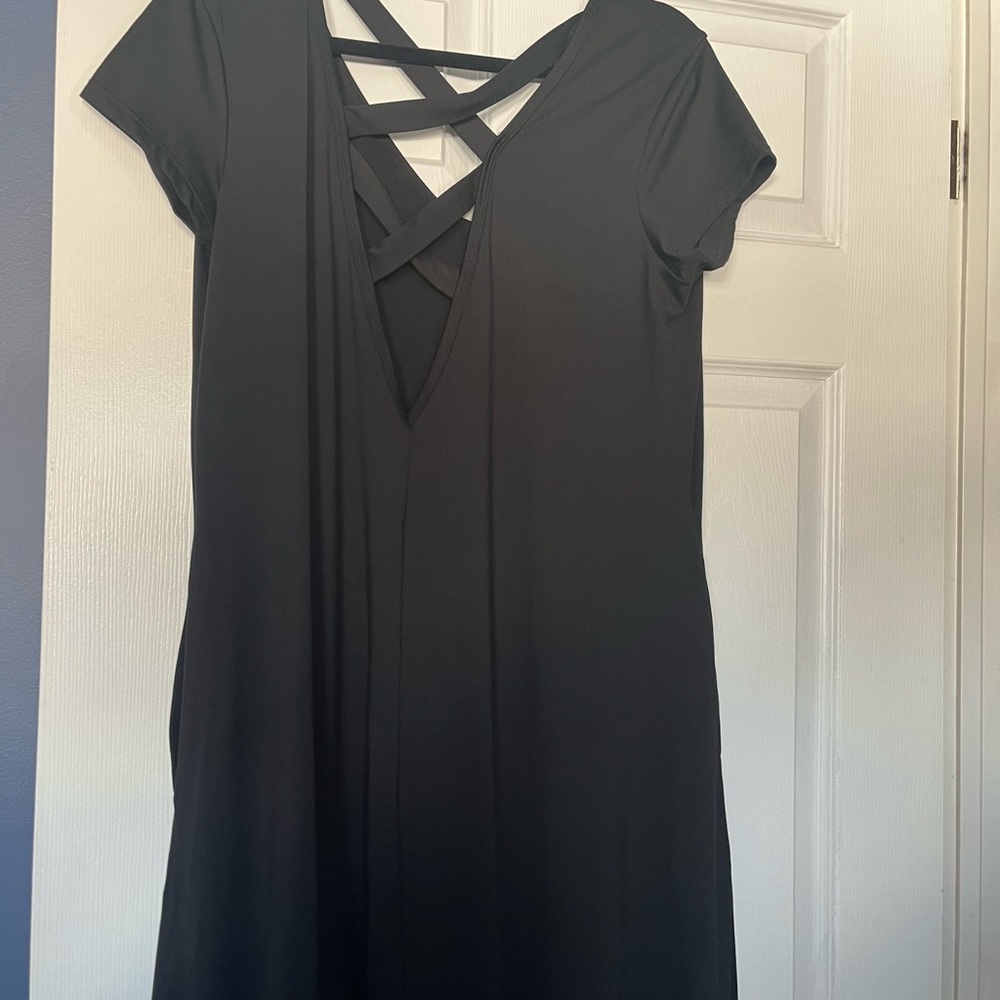 HALARA Black Crisscross V-Neck Jumpsuit Romper